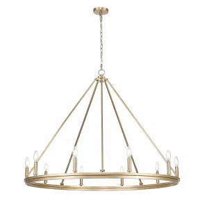 10 Lamps Carruth Chandelier - Modern Gold - 45in Diameter - E12 Candelabra Base