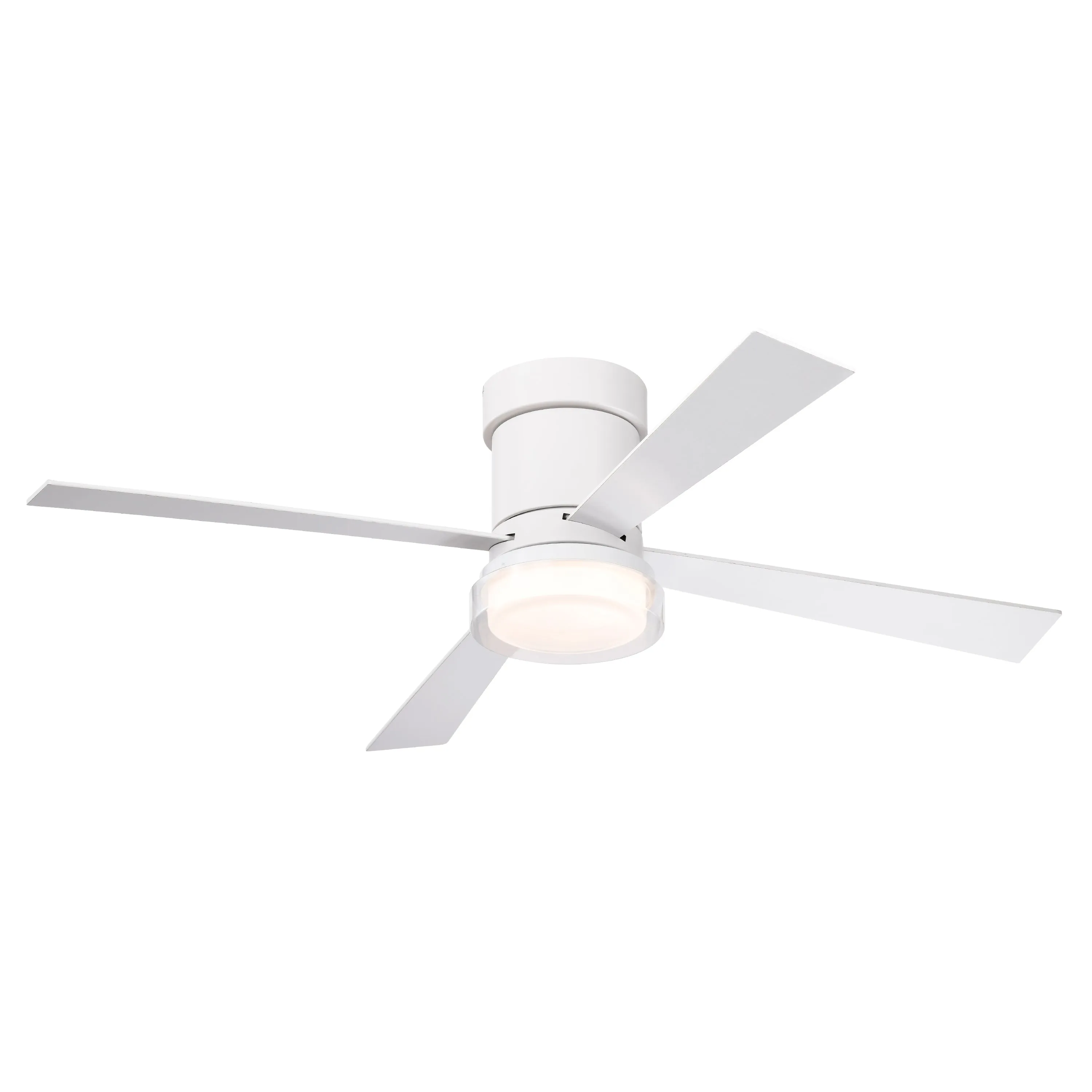 48" Matte White Simple Ceiling Fan Light Ultra-thin Ceiling Fan Dimmable