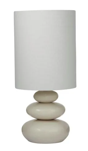 Amalfi Pebble Table Lamp Ivory 29x29x62cm