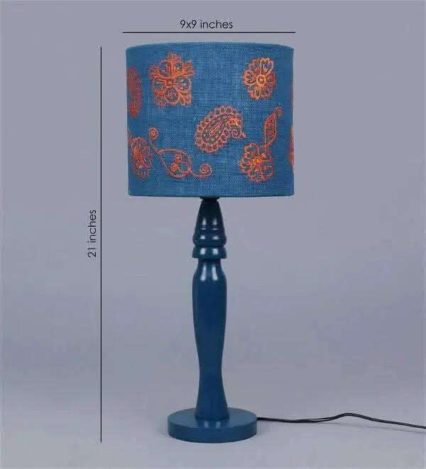 Ambi Motif On Jute Lamp