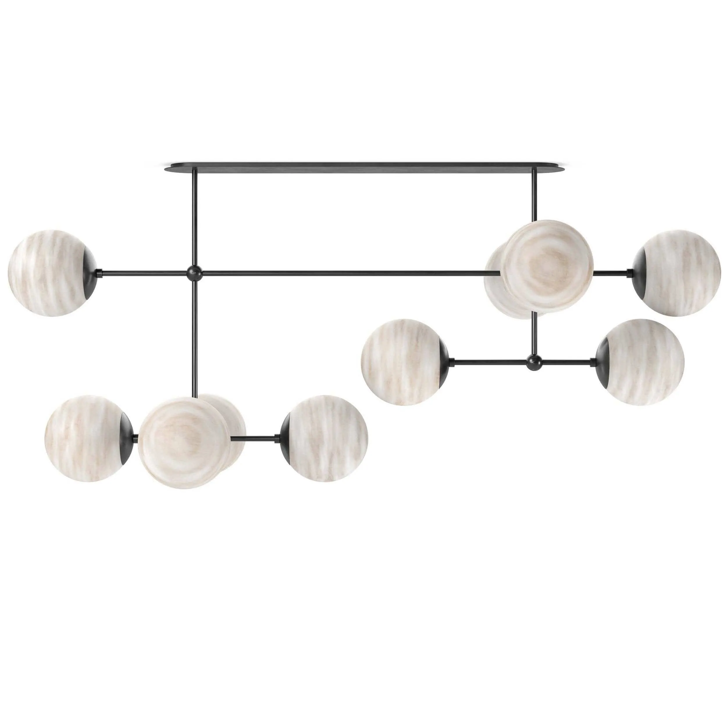 Armstrong Linear Chandelier, Black Gunmetal