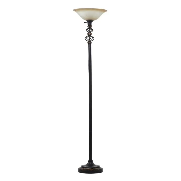 Black Metal Traditional Floor lamp Torchiere