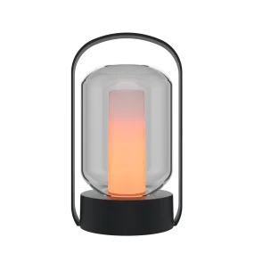 Calex Outdoor Table Lantern Como - Rechargeable - Flame Effect - Black