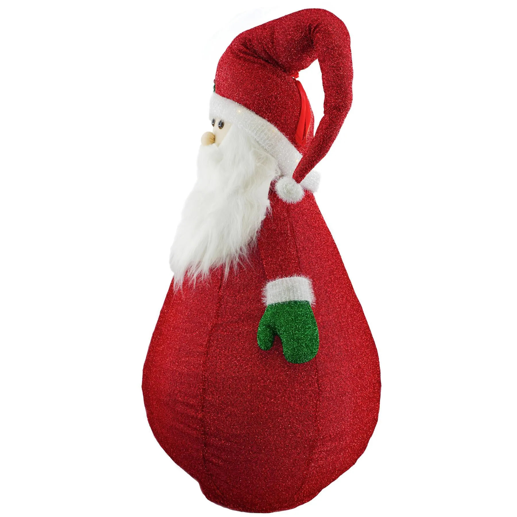 Collapsible Santa Christmas Decoration with LED lights