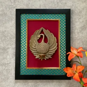 Dancing Peacock Brass Diya Lamp Divine Wall Hanging - Festive Home Decor