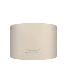 Dragonfly Duck Egg Linen Blend Lampshade