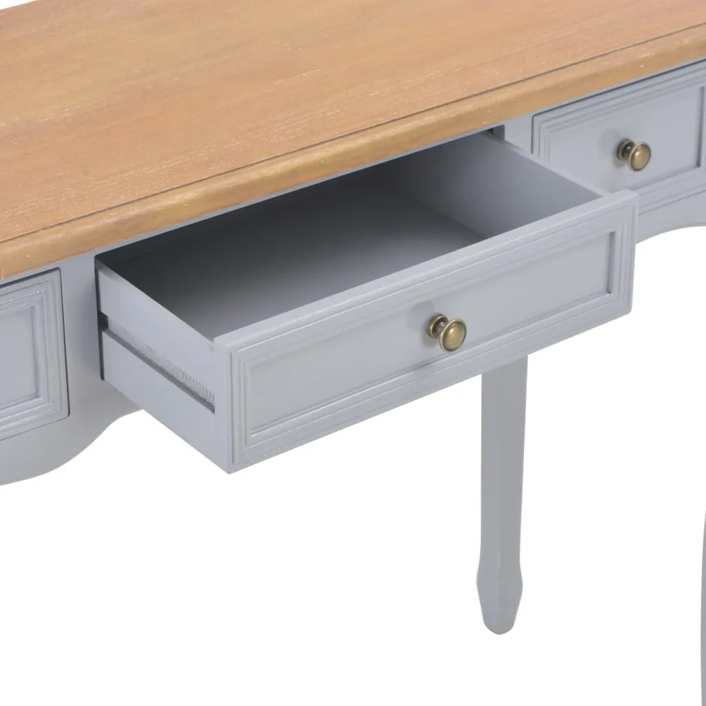 Dressing Console Table with 3 Drawers Grey