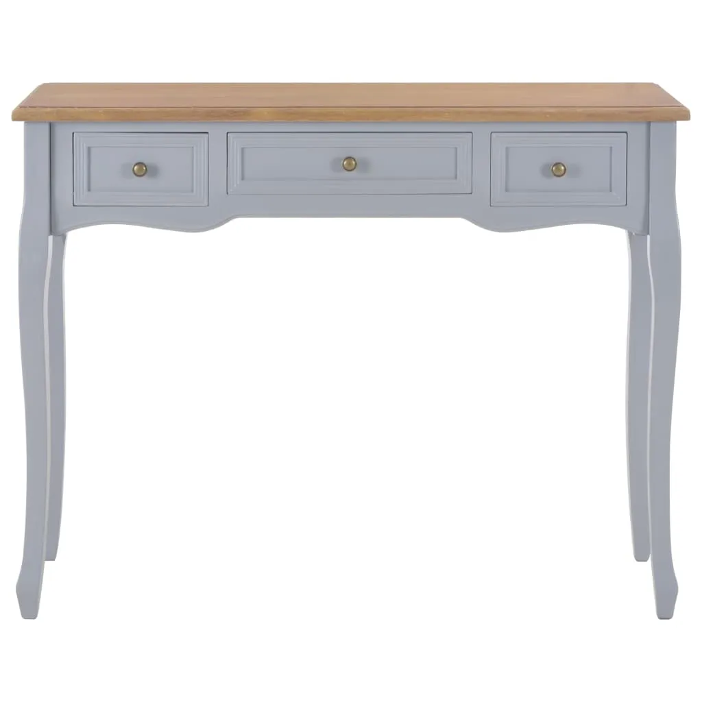 Dressing Console Table with 3 Drawers Grey