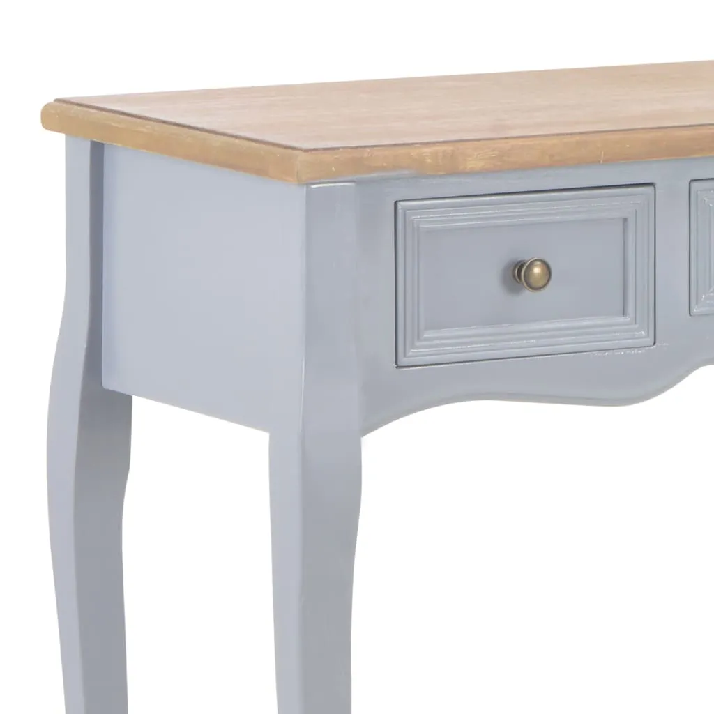 Dressing Console Table with 3 Drawers Grey