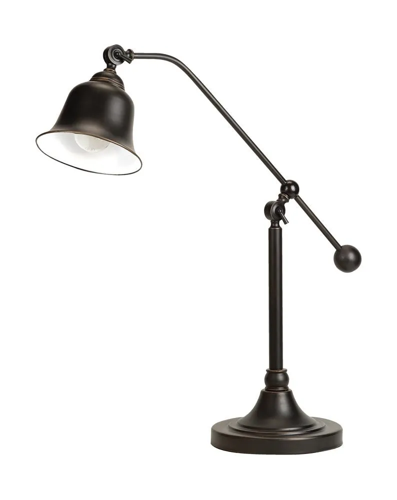 Eduardo Bell Shade Table Lamp Dark Bronze