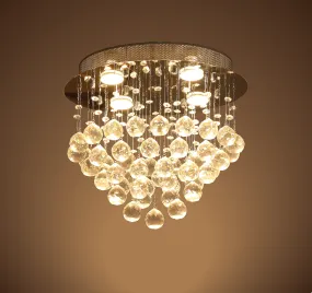 FluxTech - Modern Oval Droplet Crystal Chandelier Ceiling Light Fixture