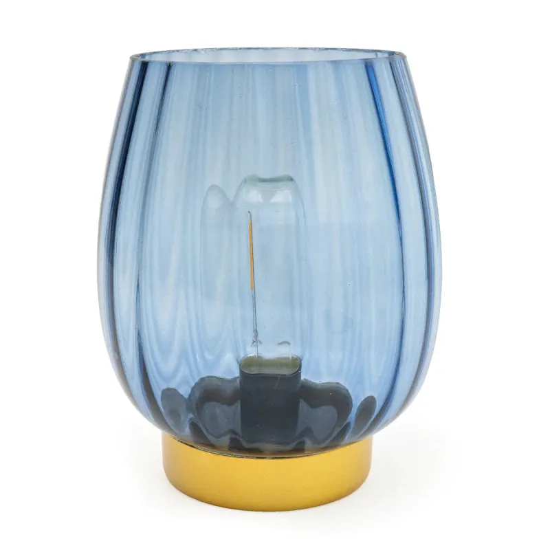 Glass LED Table Lamp (blue)