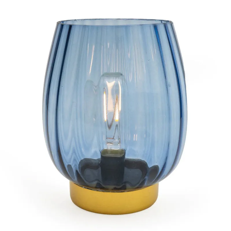 Glass LED Table Lamp (blue)