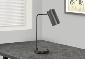 GlowTech USB Grey Metal Table Lamp - Modern Lighting Solution (18"H)