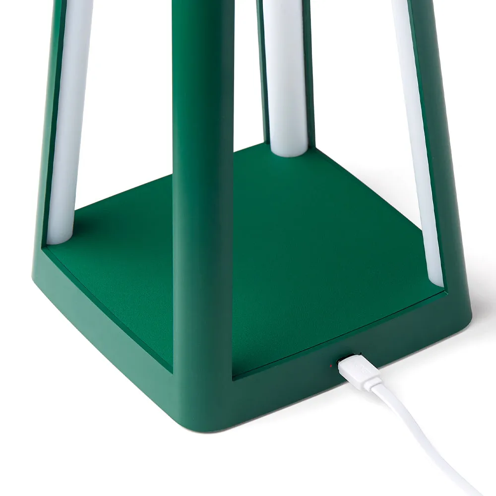 Lexon Lantern Portable Lamp With Built-In Wireless Charger - Green