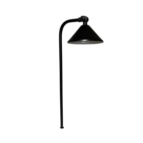 Noir Casquette Solid Brass Black Directional Pathway Light