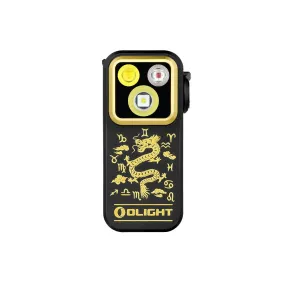 Olight Oclip Pro 500 Lumen Clip on Flashlight W/ Floodlight, Spotlight, and Red Light - Dragon & Zodiac