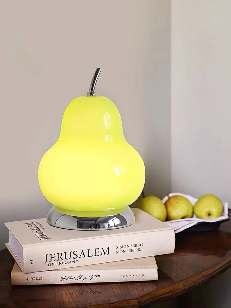 Pear Glass Cordless Table Lamp