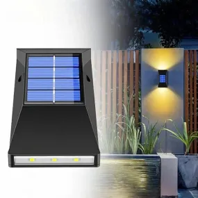 Solar LED Outdoor Wall Lights Garden Wall Lamp Waterproof For Balcony, Home, Patio, Terrace (Warm light)