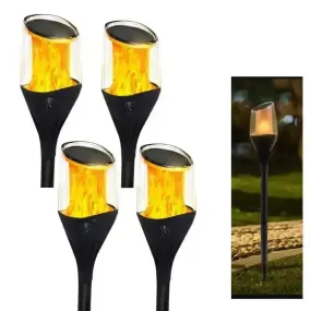 Solar Lights For Garden Home Outdoor Waterproof Mashaal Decoration Landscape Portable Light ( Warm , Pack of 4)