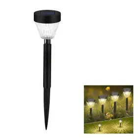 Solar Lights Outdoor Garden With Modern Home Decor Footpath Lights On Walkway Exterior Path Lamp (Renewed)