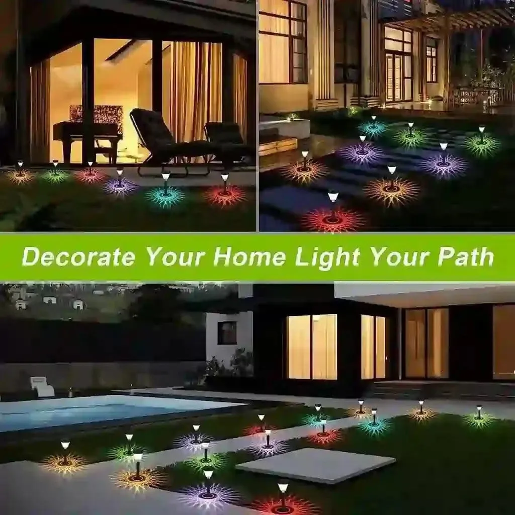 Solar Lights Outdoor Garden With Modern Home Decor Footpath Lights On Walkway Exterior Path Lamp (Renewed)