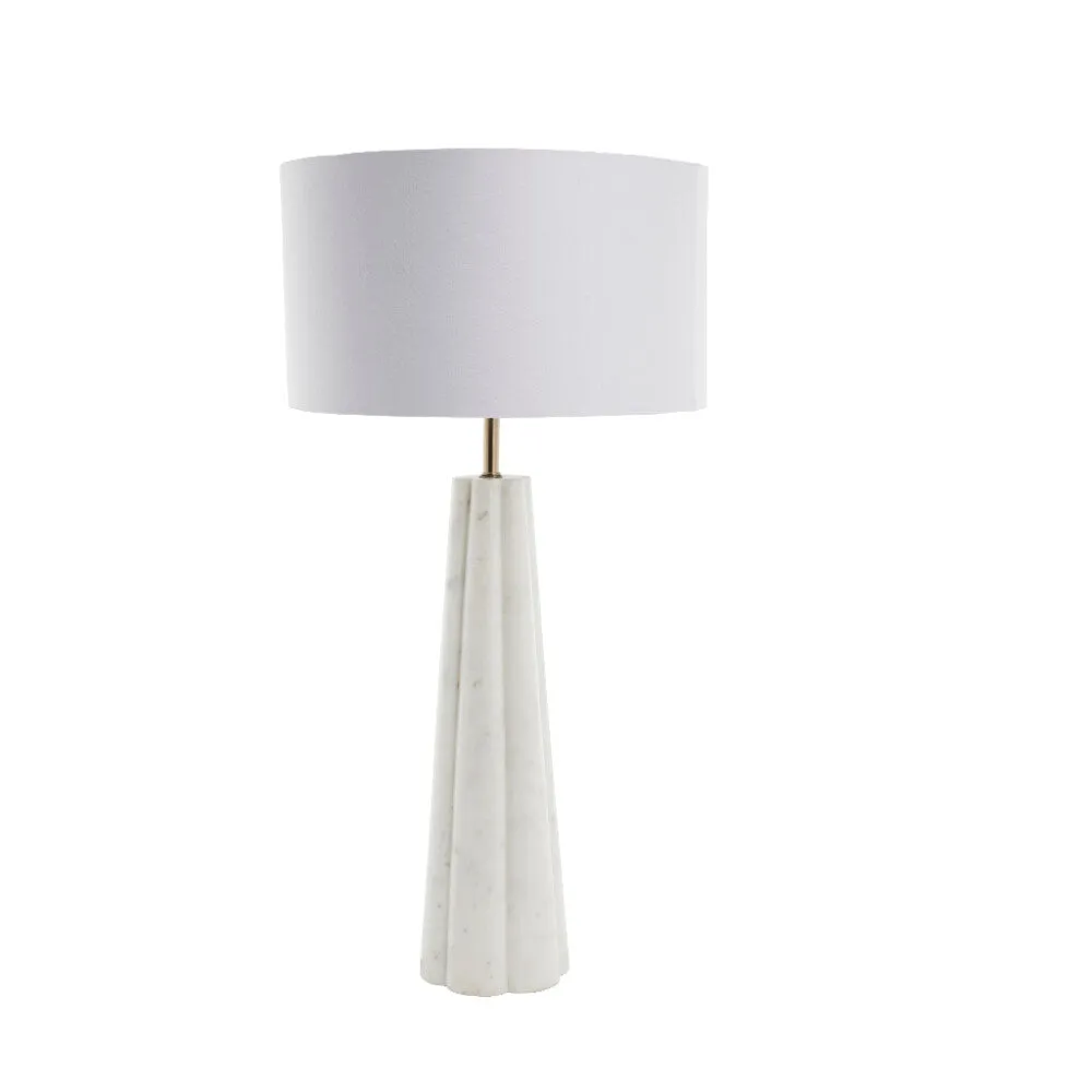 Sophie table lamp H66cm. white marble