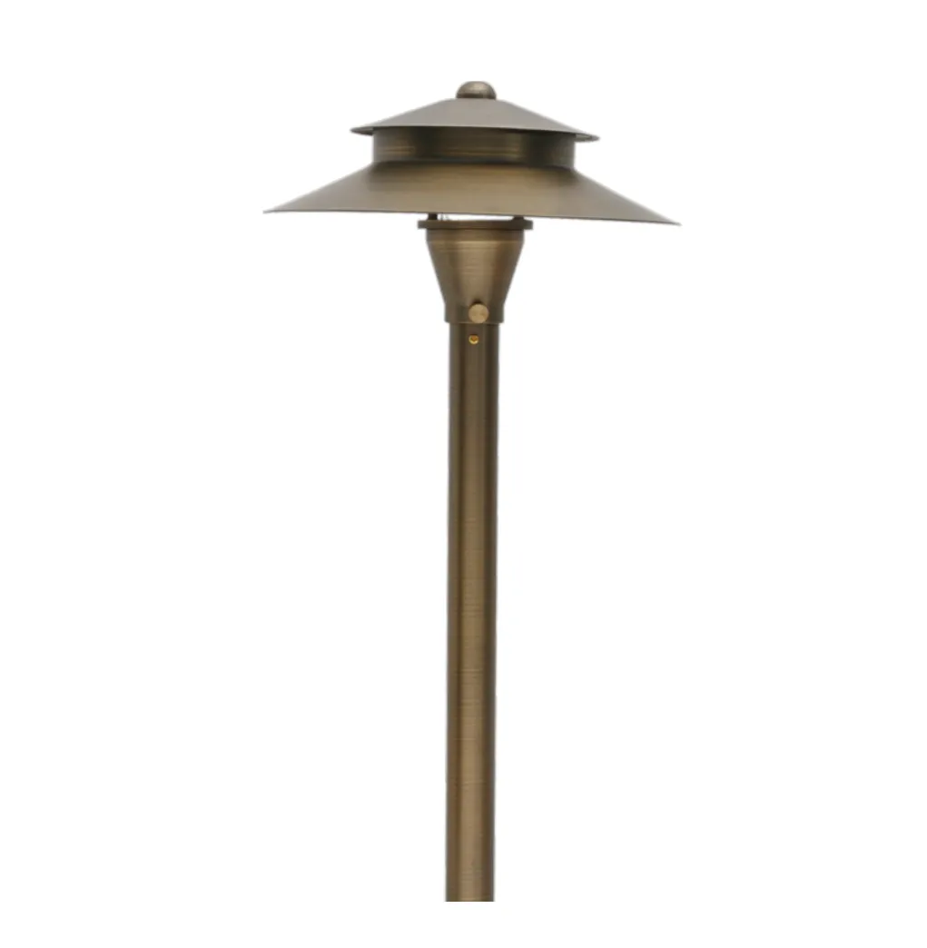 Spectra Solid Brass  Two Tiered Pathway Light Antique Bronze