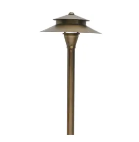 Spectra Solid Brass  Two Tiered Pathway Light Antique Bronze