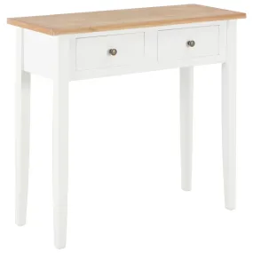 vidaXL Dressing Console Table White 79x30x74 cm Wood